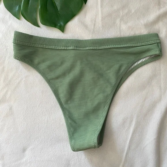 NEW 2PC Rhythm Palm Springs Ribbed Bikini‎ Top + Bottom in Eden [SZ Large ] SET - Picture 14 of 16